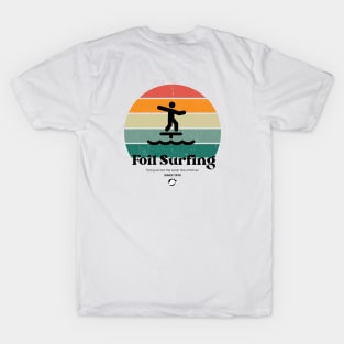 Retro Foil Surfing Design T-Shirt